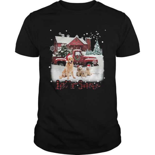 Golden Retriever let it snow Christmas shirt