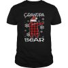 Grandpa Bear Pajama Dabbing Hat Santa shirt