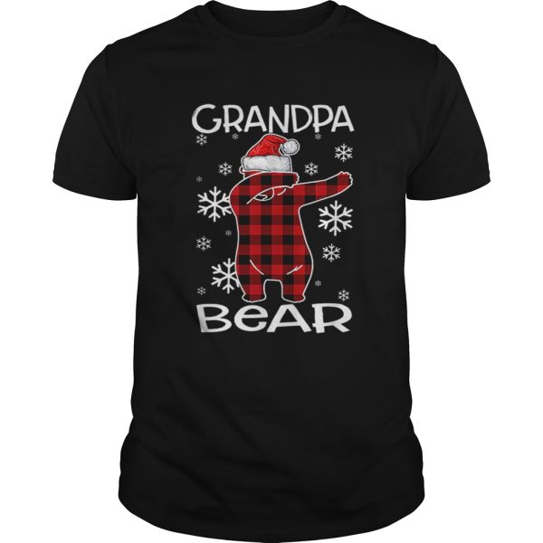 Grandpa Bear Pajama Dabbing Hat Santa shirt