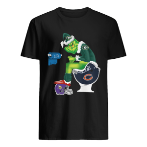 Green Bay Packers The Grinch Santa Chicago Bears Toilet Minnesota Vikings Detroit shirt