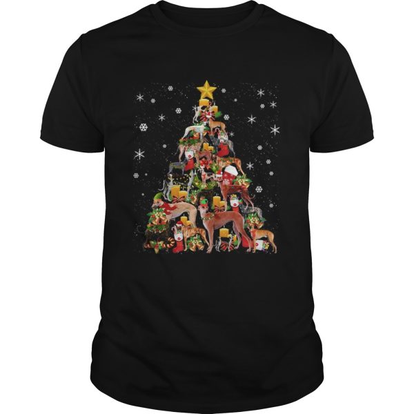 Greyhound Christmas Tree Shirt