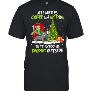 Grinch I Need Is Coffee And My Australian Cattle Christmas shirt