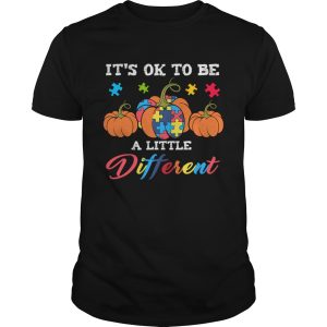 Halloween Autism Pumpkin Its OK to be a little different TShirt