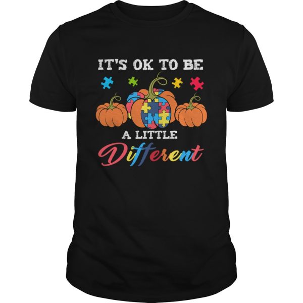 Halloween Autism Pumpkin Its OK to be a little different TShirt