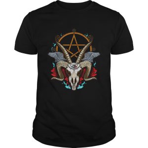 Halloween Baphomet Satanic Goat Ram Head Lucifer Eye shirt L