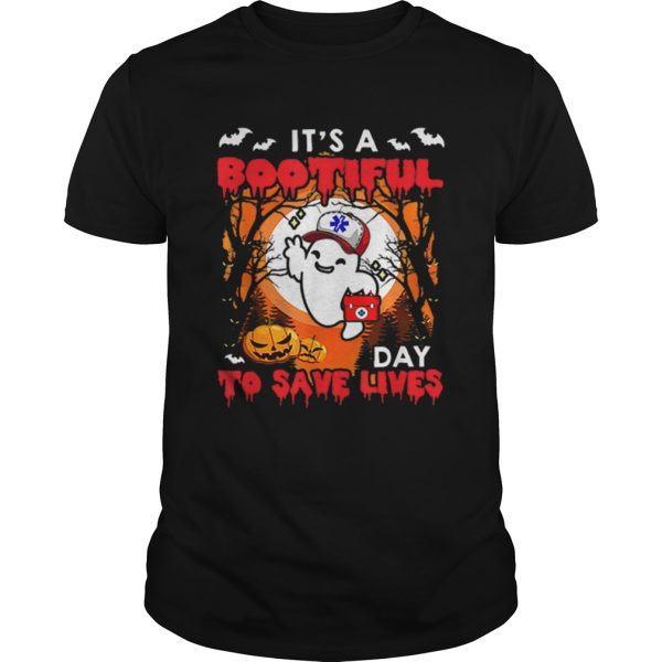 Halloween Costume Boo Bootiful Day Save Lives Paramedic shirt