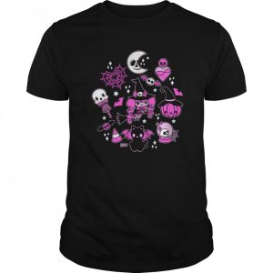 Halloween Doodle Vintage Witchy Magical Pastel Goth Pink shirt