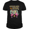 Halloween Flamingo Witches With Hitches Wine Lover Gift TShirt