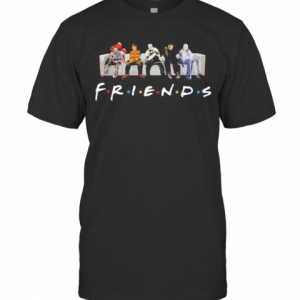 Halloween Horror Characters Sitting On Sofa Friends T-Shirt