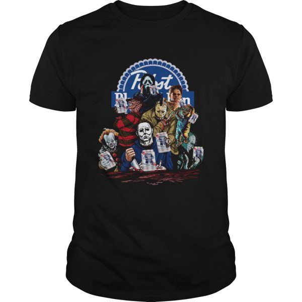 Halloween Horror Slash Pabst Blue Ribbon shirt