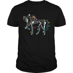 Halloween Horse Skeleton Gift for Women Men shirt