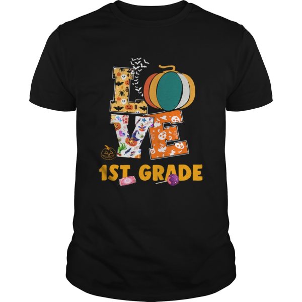 Halloween Love 1St Grade Teacher Gift TShirt