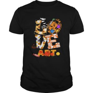 Halloween Love Art Funny Art Teacher Gift TShirt