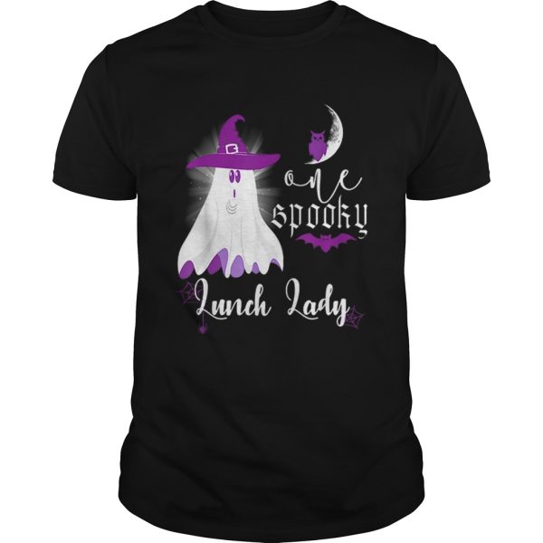 Halloween One Spooky Lunch Lady Cute Ghost Witch Costume shirt