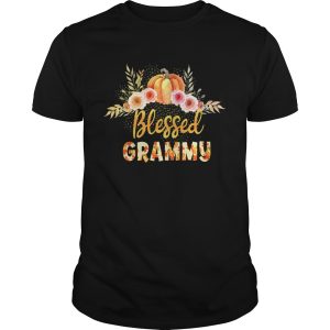 Halloween Pumpkin Blessed Grammy Gift For Women Mom TShirt