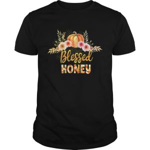 Halloween Pumpkin Blessed Honey Gift For Women Mom TShirt