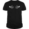 Halloween Skeleton Wrap Around Hands Womens Shirt