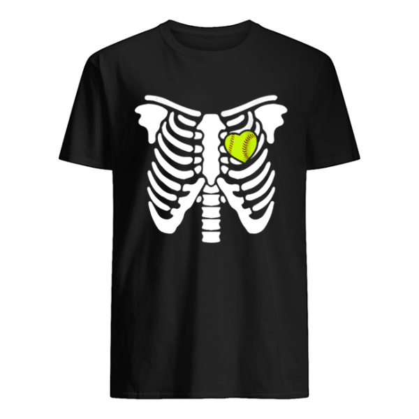 Halloween Softball Softball Heart In Ribcage shirt