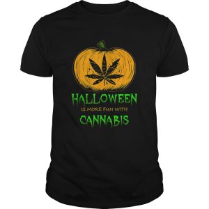 Halloween THC 420 Pumpkin Carving Stoner Cannibus Smoking shirt