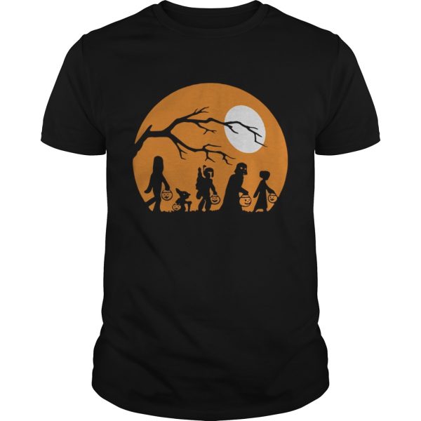 Halloween Trick or Treat Star Wars moon t-shirt