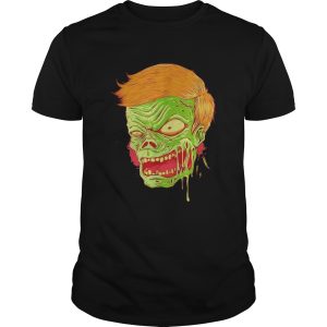 Halloween angry zombie face shirt