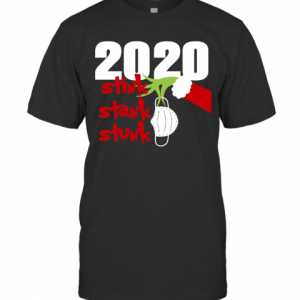 Hand Grinch Holding Mask 2020 Stink Stank Stunk Christmas T-Shirt