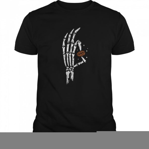 Hands Bone Hold Coffee Beans Halloween shirt