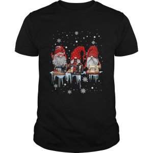 Hanging With Red Gnomies Sewing Machine Christmas shirt