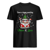 Have a happy pawlidays peace and love girl hippie and Dogs Christmas shirt