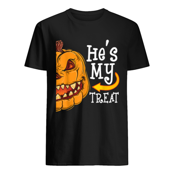 He’s My Trick Funny Halloween women Matching couples. shirt