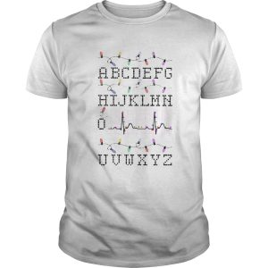 Heartbeat light Christmas ABCDEFGHIJKLMNO VWXYZ shirt