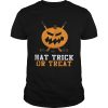 Hockey Pumpkin Hat Trick Or Treat Halloween Shirt