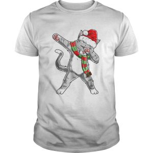 Hot Dabbing Cat Santa Christmas Kids Boys Girls Gifts shirt