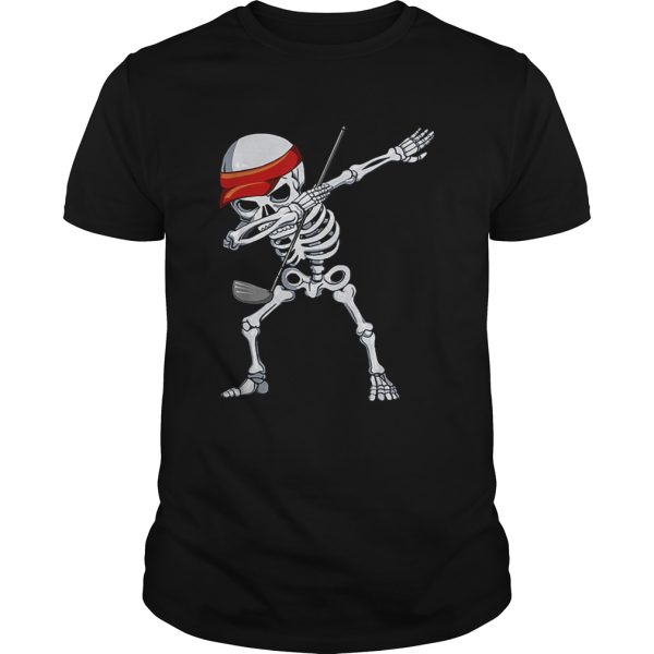 Hot Halloween Dabbing Skeleton Golfer Apparel Golf Player Dab shirt L