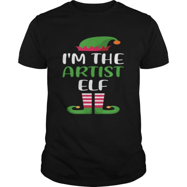 Hot Im The Artist Elf Matching Family Group Christmas shirt