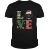 I Love Black Labrador Christmas Santa Hat Gift shirt