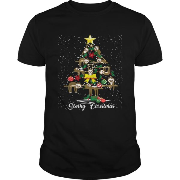 I Love Slothy Christmas Tree shirt