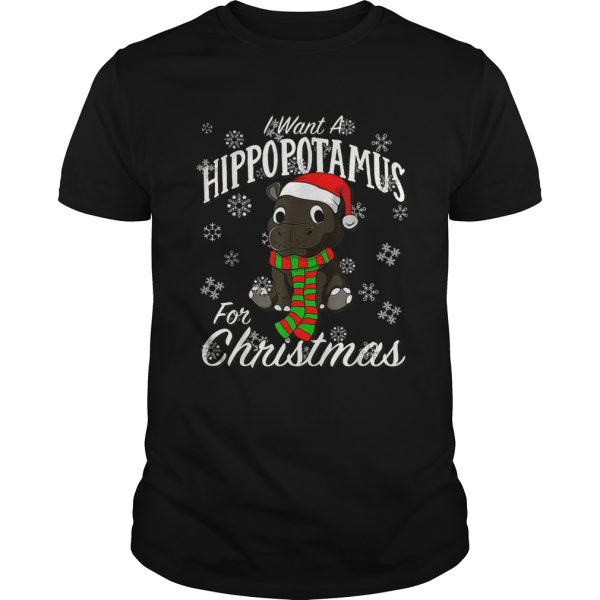 I Want A Hippopotamus For Christmas Shirt Xmas Hippo TShirt