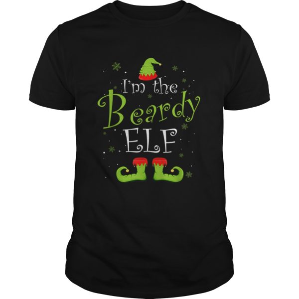 Im The Beardy Elf Christmas Matching Family Xmas shirt