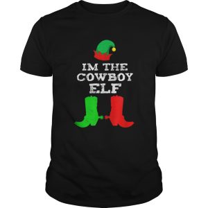 Im The Cowboy Elf Matching Funny Christmas Elves Santa shirt