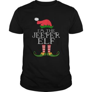 Im The Jeeper ELF Santa Hat Jeep Lovers Merry Christmas shirt