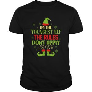 Im The Youngest The Rules Elf Christmas Pajama shirt