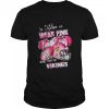In october we wear pink and watch Vikings Breast Cancer Halloween shirt