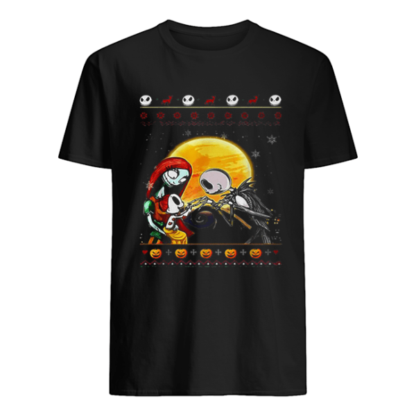 Jack Skellington and Sally ugly Christmas shirt