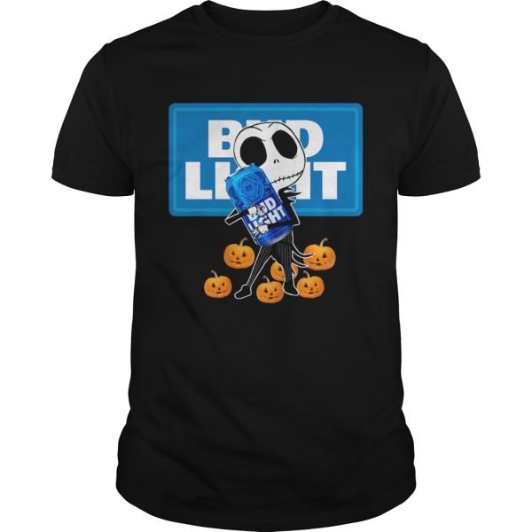 Jack Skellington hug Bud Light Halloween t-shirt