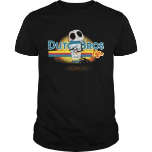 Jack Skellington hug Dutch Bros coffee Halloween t-shirt