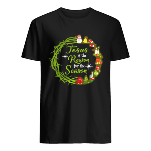 Jesus Is The Reason For The Season Christmas wreath shirt