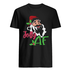 Jolly AF Santa Claus Funny Christmas Holiday Shirt