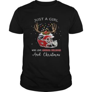 Just a girl who love Georgia Bulldogs and Christmas shirt