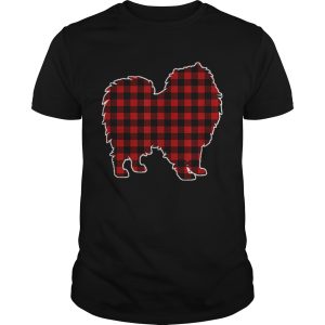 Keeshond Christmas Dog Buffalo Plaid shirt